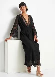 Robe longue aspect crochet, bonprix