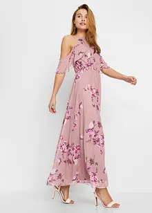 Robe longue en mesh imprimée, bonprix