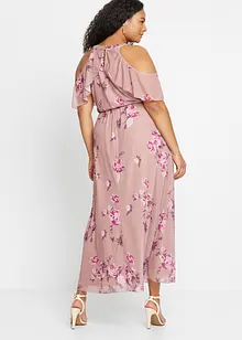 Robe longue en mesh imprimée, bonprix