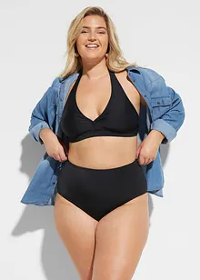 Bas de bikini taille haute en polyamide recyclé, largeur réglable, bonprix