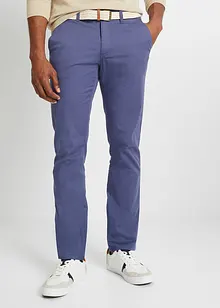 Pantalon chino extensible avec ceinture, coupe droite et loose, bonprix