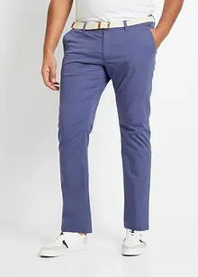 Pantalon chino extensible Regular Fit coupe confort pour le ventre avec ceinture, Straight, bonprix