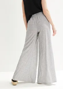 Pantalon large imprimé avec taille haute confortable, bpc bonprix collection