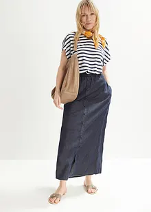 Jupe en jean taille élastique, Mid Waist, bpc bonprix collection