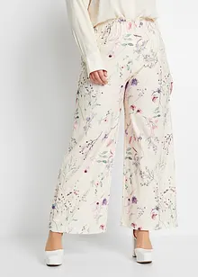 Pantalon plissé avec imprimé floral, bonprix