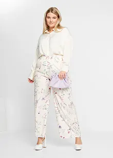 Pantalon plissé avec imprimé floral, bonprix