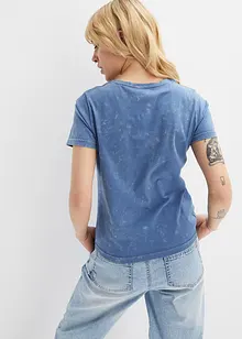 T-shirt imprimé délavé à l'acide, bonprix