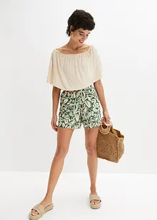 Short en jersey imprimé avec poches et taille confortable, bonprix