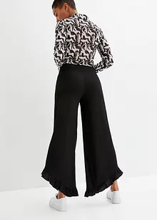 Pantalon jogger en crêpe texturé, bonprix