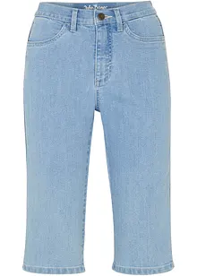 Bermuda slim en jean, taille haute, bonprix