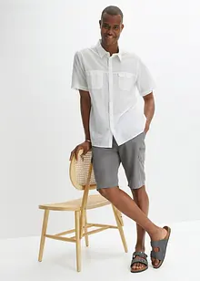 Bermuda cargo en microfibre, Regular, bonprix