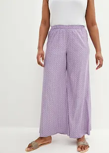 Pantalon large imprimé avec taille haute confortable, bpc bonprix collection