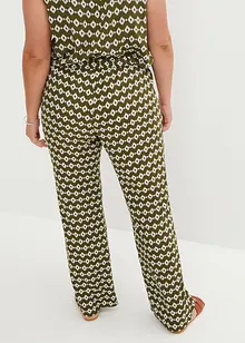 Pantalon à taille élastiquée imprimé en viscose, bonprix