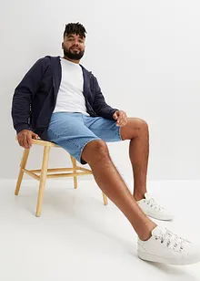 Bermuda en jean avec taille élastiquée sur les côtés, Classic Fit, bonprix