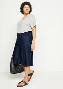 Bermuda en jean en lyocell TENCEL™, Wide Leg, taille haute, John Baner JEANSWEAR