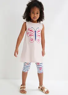 Robe en jersey et legging 3/4 fille avec coton (ens. 2 pces), bpc bonprix collection