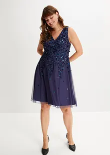 Robe avec paillettes appliquées, bonprix