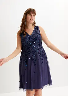 Robe avec paillettes appliquées, bonprix