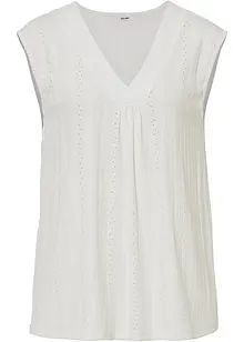 Top avec broderie anglaise, bonprix