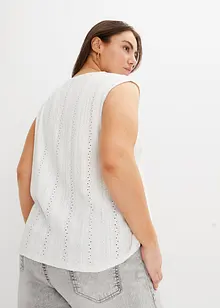 Top avec broderie anglaise, bonprix