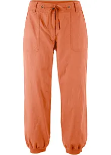 Pantalon 3/4 en lin avec taille confortable, Loose-Fit, bonprix