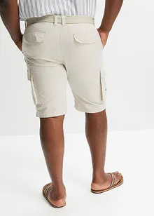 Bermuda cargo avec ceinture et taille élastiquée, Regular, bonprix
