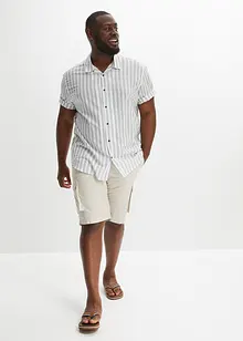 Bermuda cargo avec ceinture et taille élastiquée, Regular, bonprix