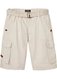 Bermuda cargo avec ceinture et taille élastiquée, Regular, bonprix