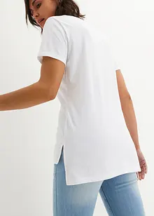 T-shirt coton imprimé et fendu sur le côté, bonprix