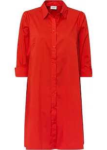 Robe-chemise courte et tissée à base arrondie, bonprix