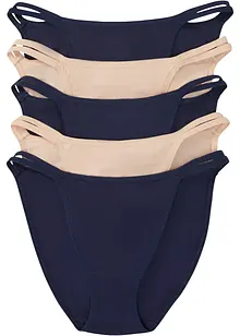 Lot de 5 mini-slips tanga, bonprix