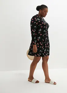 Robe en jersey à fleurs, bonprix