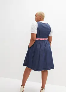 Dirndl effet jean et tablier longueur genou (Ens. 2 pces.), bonprix