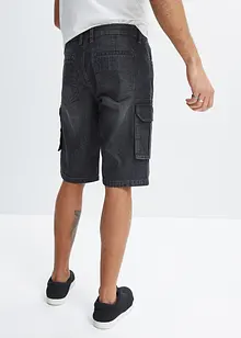 Bermuda cargo en jean, coupe loose, bonprix
