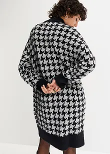 Robe en maille à motif pied-de-coq, bonprix