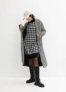 Robe en maille à motif pied-de-coq, bonprix