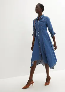 Robe en jean avec pans à la base, bonprix