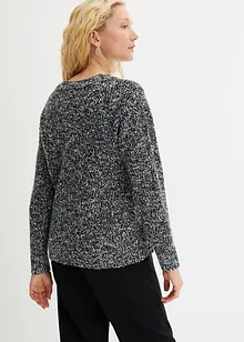 Pull en maille à col rond, bonprix