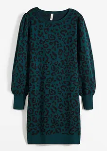 Robe en maille léopard, bonprix