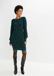 Robe en maille léopard, bonprix