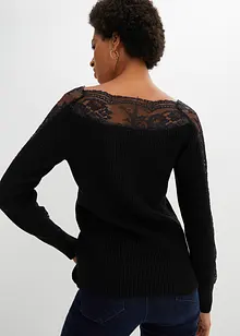 Pull avec dentelle, bonprix