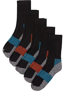 Lot de 5 paires de chaussettes de sport chaudes avec intérieur éponge, bonprix