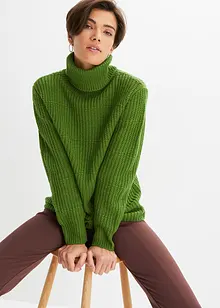 Pull en maille à col roulé, bonprix