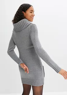 Robe en maille à col roulé et poches plaquées, bonprix