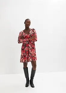 Robe en velours à imprimé floral, bonprix