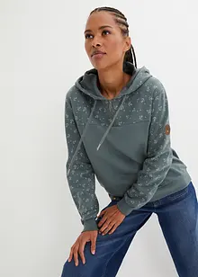 Sweat à capuche et col zippé, bonprix