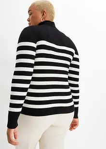 Pull col roulé rayé, bonprix