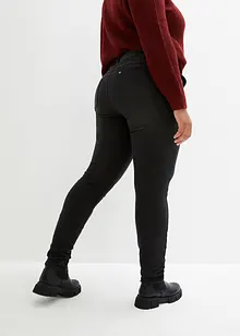 Jean thermique taille haute extensible avec doublure polaire et pinces allongeant la silhouette, bonprix