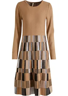 Robe en maille à carreaux, bonprix