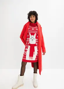 Robe de Noël en maille avec motif animal, bonprix